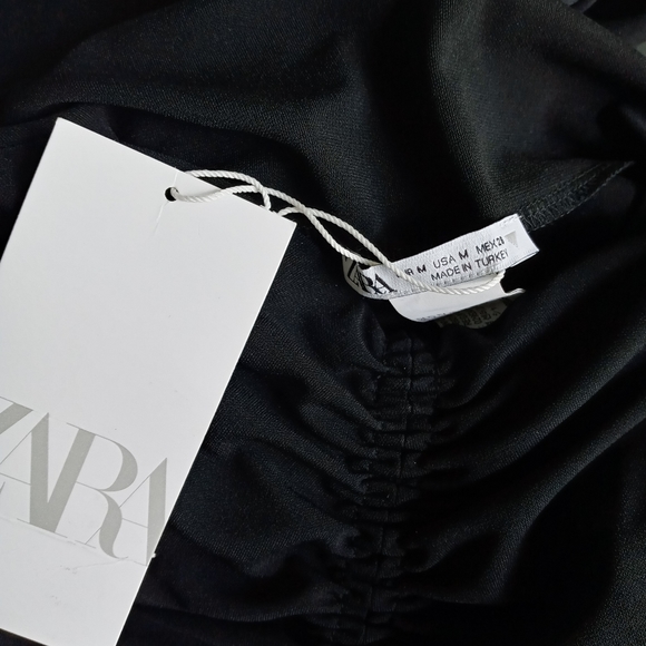 ZARA Mini Black Dress Women's Size Medium NWT - Picture 8 of 8